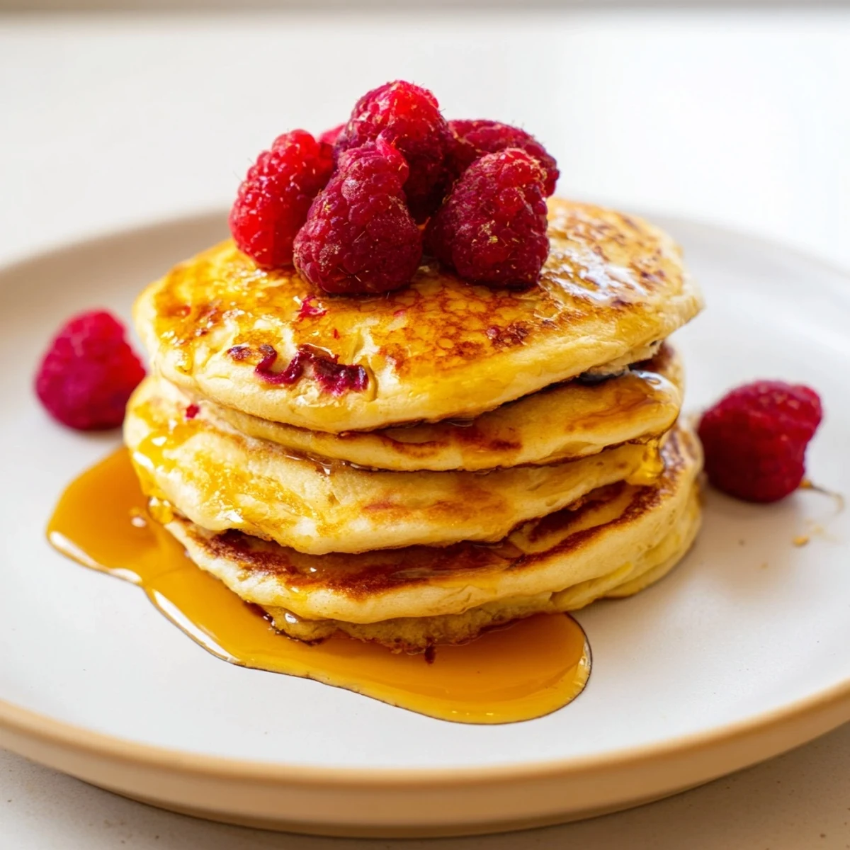 Imagine the steaming, delicate ricotta pancakes, a delightful breakfast treat, served at home.
