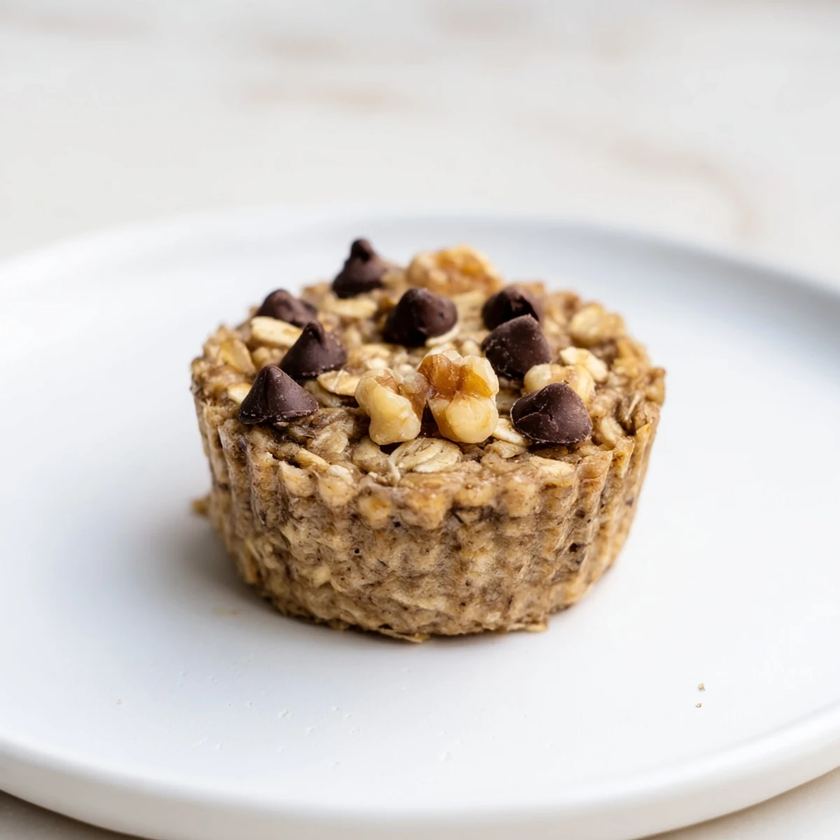 Warm, comforting Baked Oatmeal Cups with visible berries and chocolate chips, ideal for snacking.