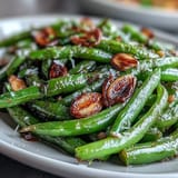Roasted Garlic Green Beans with Lemon Zest and Toasted Almonds