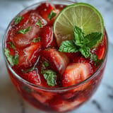 This vibrant Fricy Strawberry Chili Limeade Mocktail offers a sweet, spicy, and refreshing sip.
