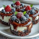 Perfect Mini Cheesecake Bites with Oreo Crust, a decadent dessert treat.