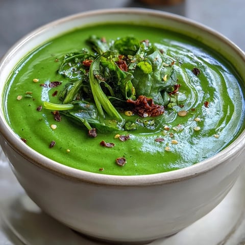 Vibrant Spinach Coriander Lemongrass Soup ready to serve with lime.