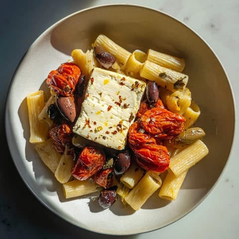 Baked Feta Pasta Olives