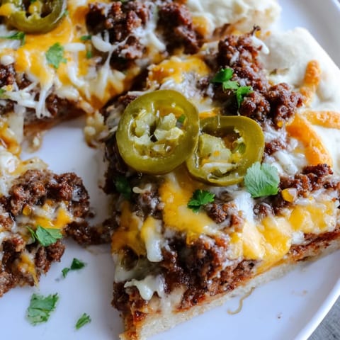 Spicy Ground Beef Pizza