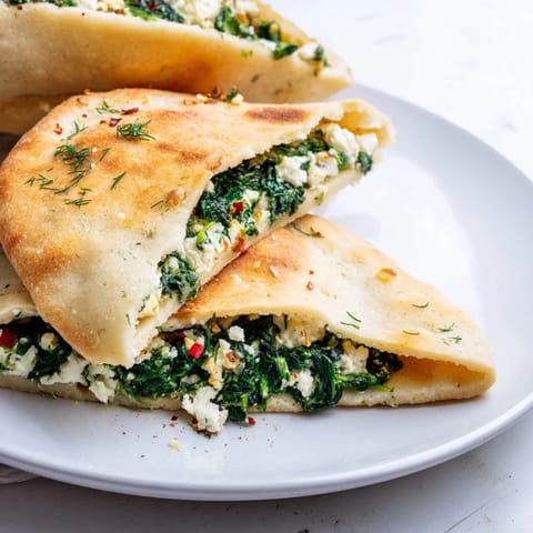 Turkish Spinach Feta Flatbread