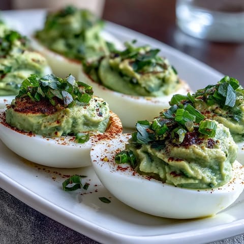 Green Avocado Deviled Eggs