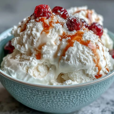 Creamy TikTok Cottage Cheese Ice Cream, a healthy viral dessert blended smooth with berries.