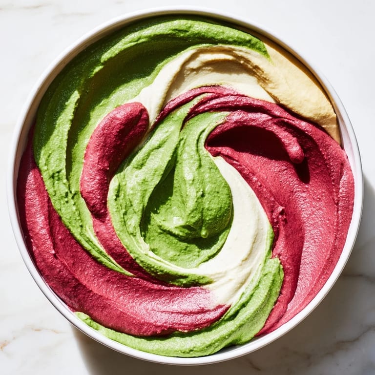 A close-up view of The Marble Swirl, showing creamy dips swirled into a visually appealing stone effect.