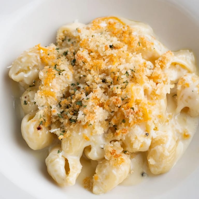 Homemade mac and cheese, a comforting American classic, ready to be served and enjoyed.
