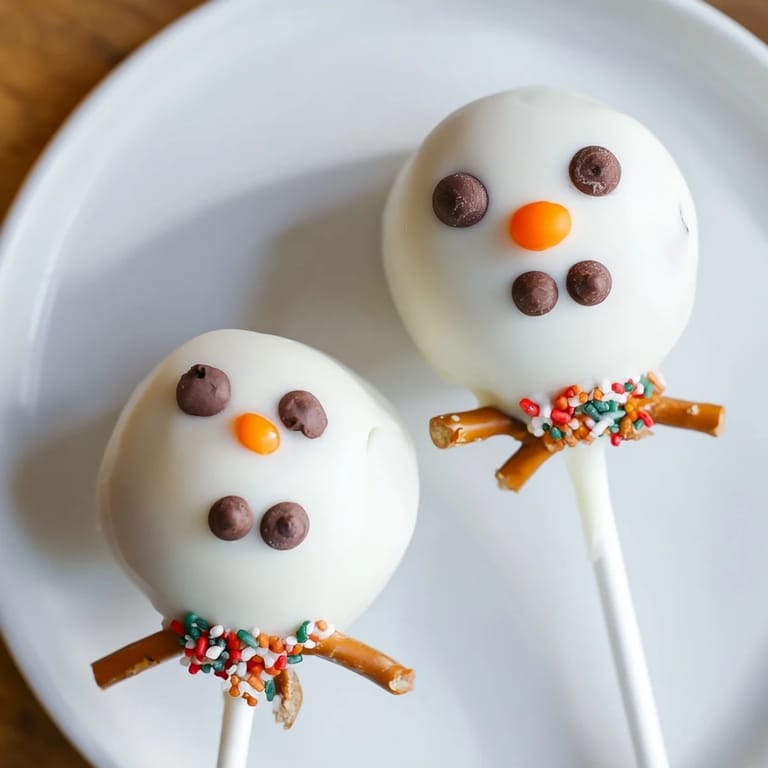 Homemade Oreo Snowman Cake Pops, a delicious no-bake dessert ready for sharing and enjoyment.