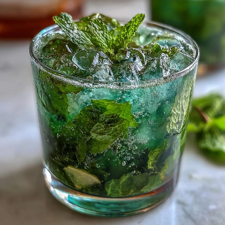 Non-alcoholic Mint Julep Mocktail bursting with cool mint and sparkling citrus, perfect for summer celebrations