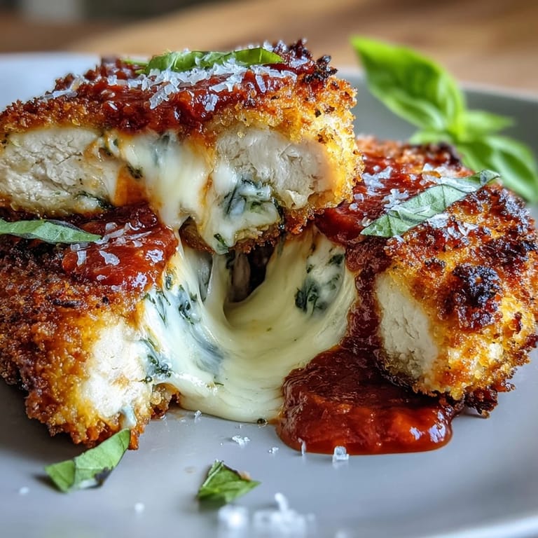 Crispy Air Fryer Chicken Parmesan, a quick Italian dinner topped with sauce.
