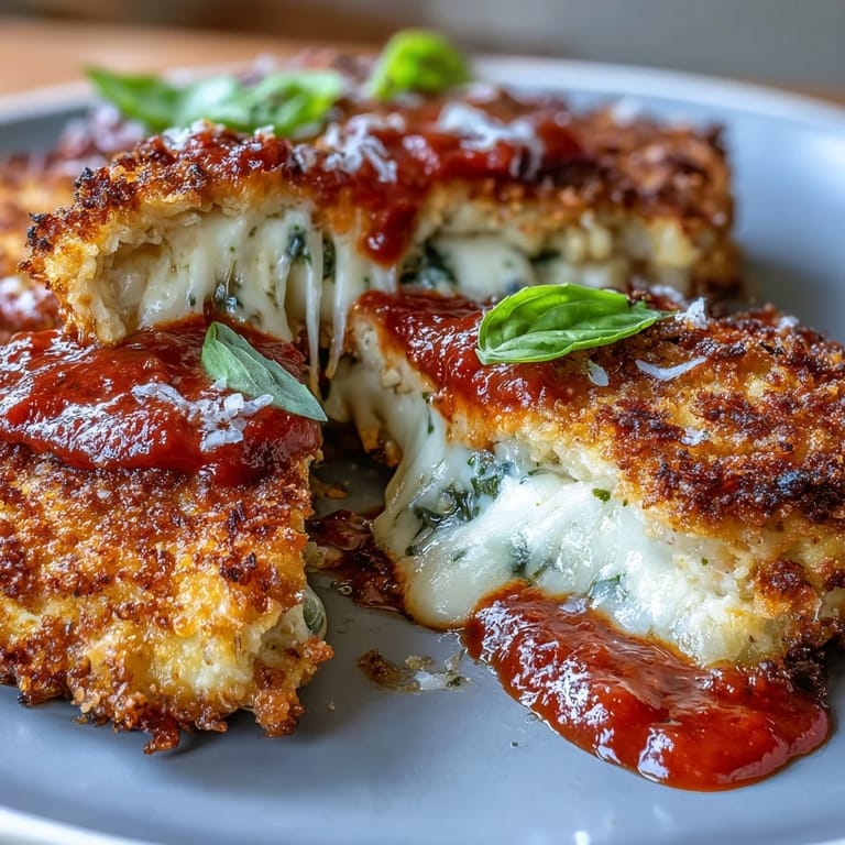 Delicious Air Fryer Chicken Parmesan, perfectly breaded and ready for plating.