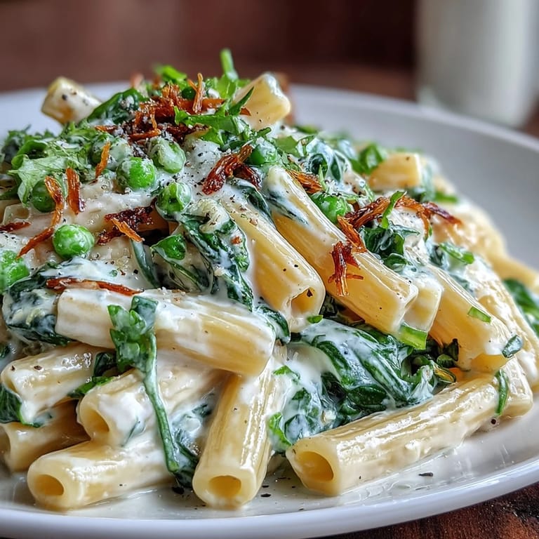 Enjoy this quick One-Pot Lemon Ricotta Pasta, a satisfying meal with ricotta and peas.