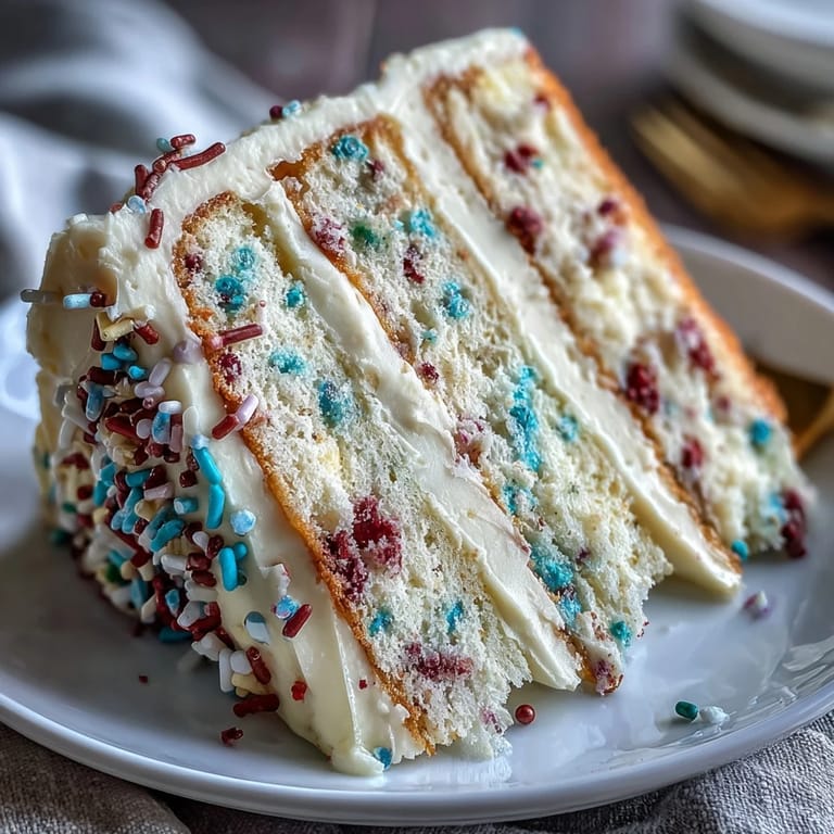 Decadent Class of 2026 Confetti Cake adorned with festive sprinkles, perfect for celebrating.