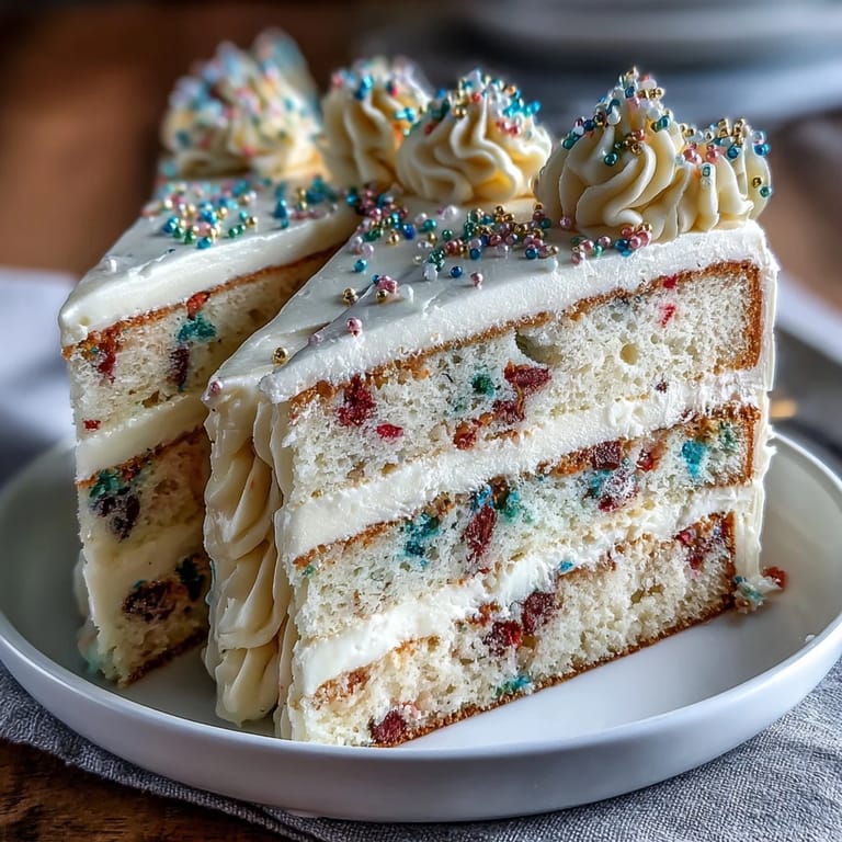 Delicious Class of 2026 Confetti Cake, a vibrant, celebratory dessert with fluffy frosting.